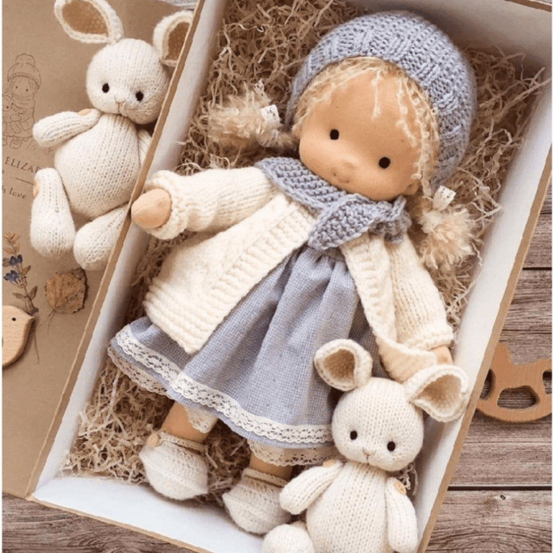 Poupée en coton fait main pour enfant, jouet éducatif créatif