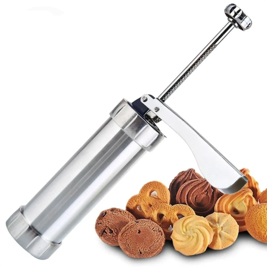 Moule à biscuits Aluminium avec 20 Formes et 4 Embouts