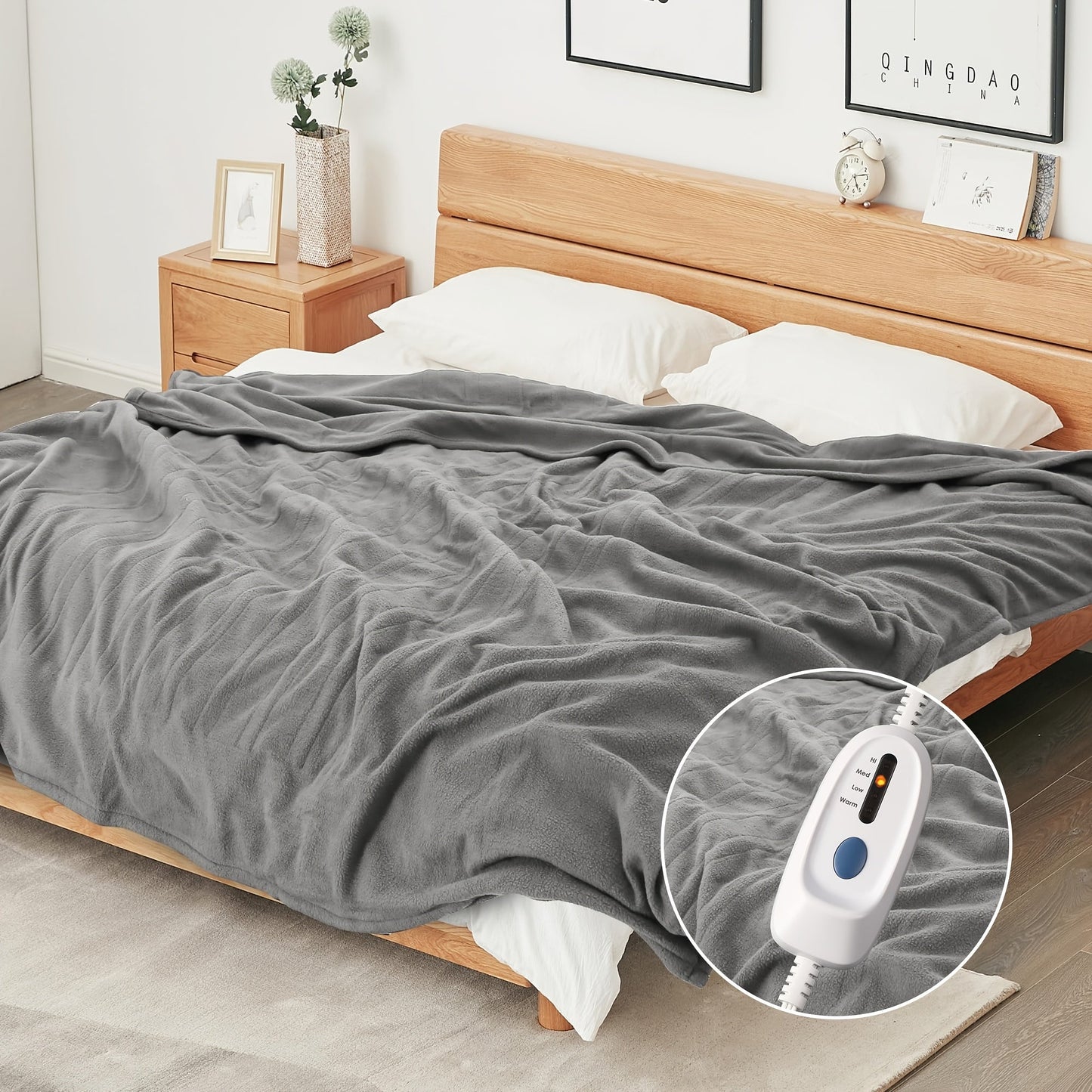 Marcherelle™ – Couverture Électrique en Polaire Chauffante et Matelassée