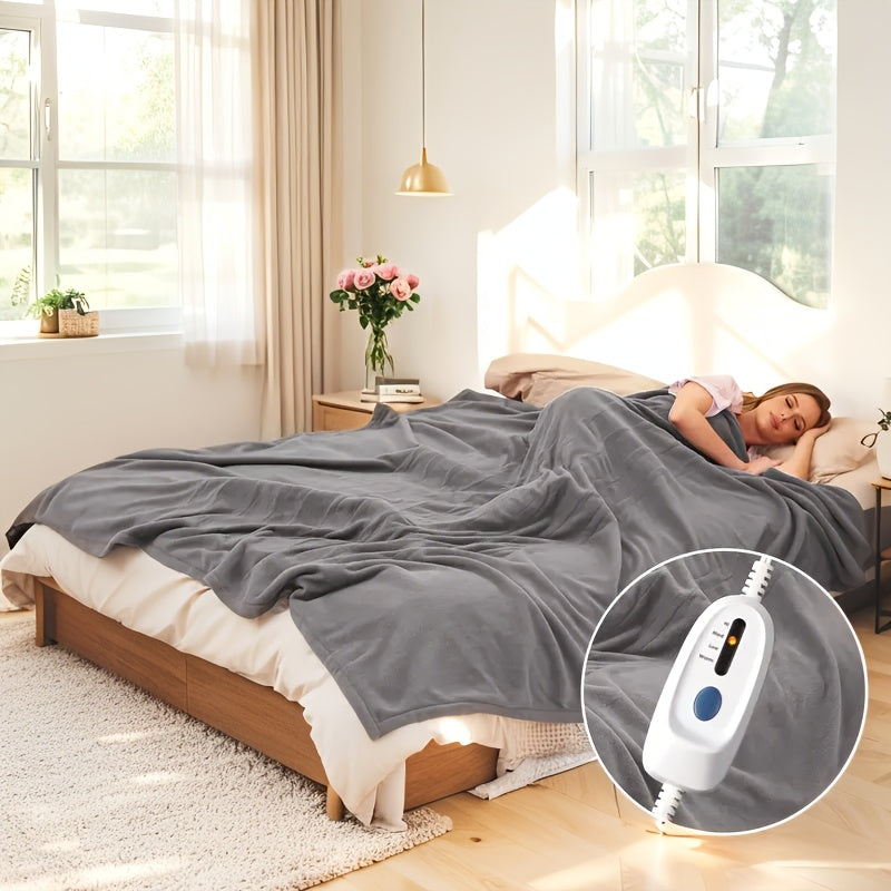 Marcherelle™ – Couverture Électrique en Polaire Chauffante et Matelassée