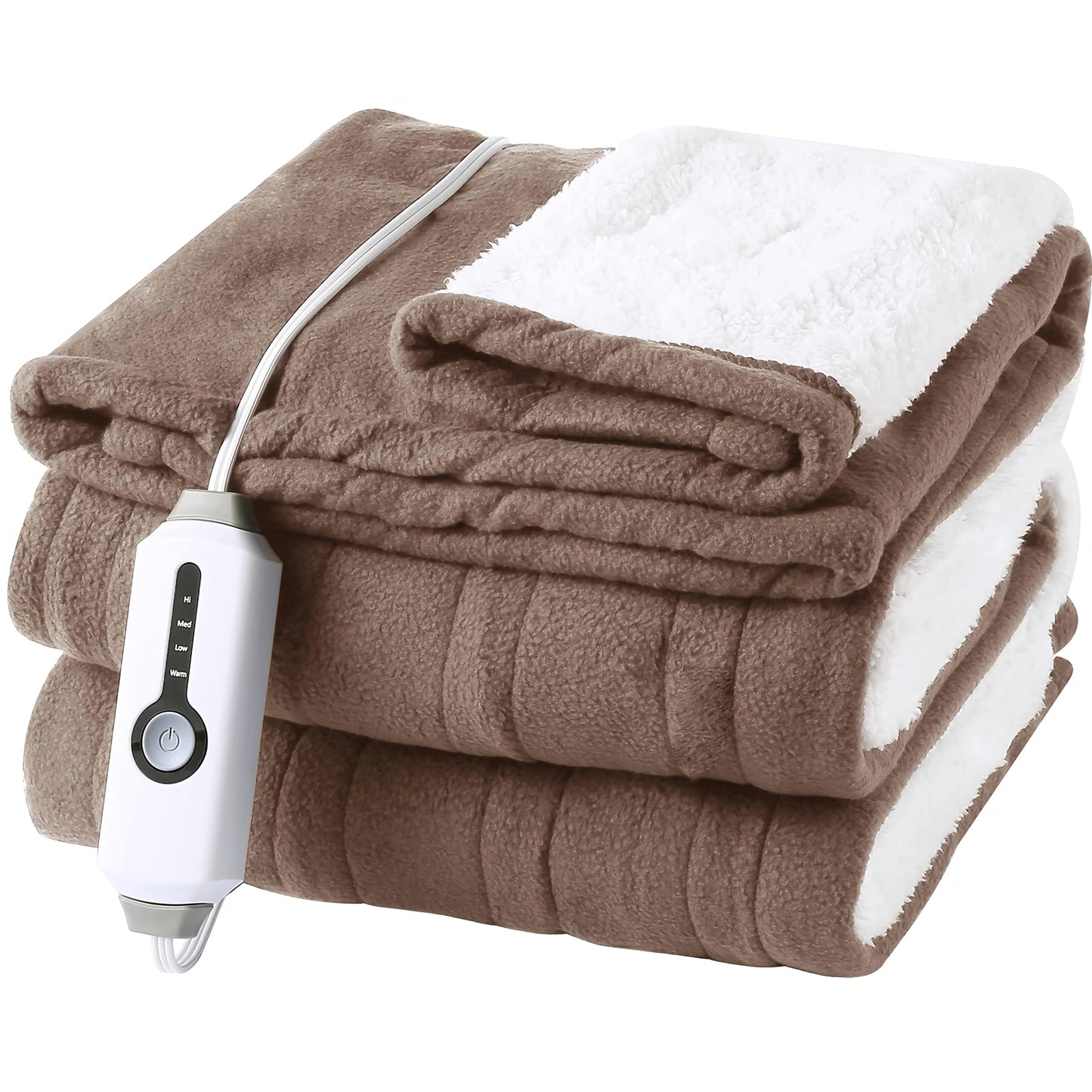 Marcherelle™ – Couverture Électrique en Polaire Chauffante et Matelassée