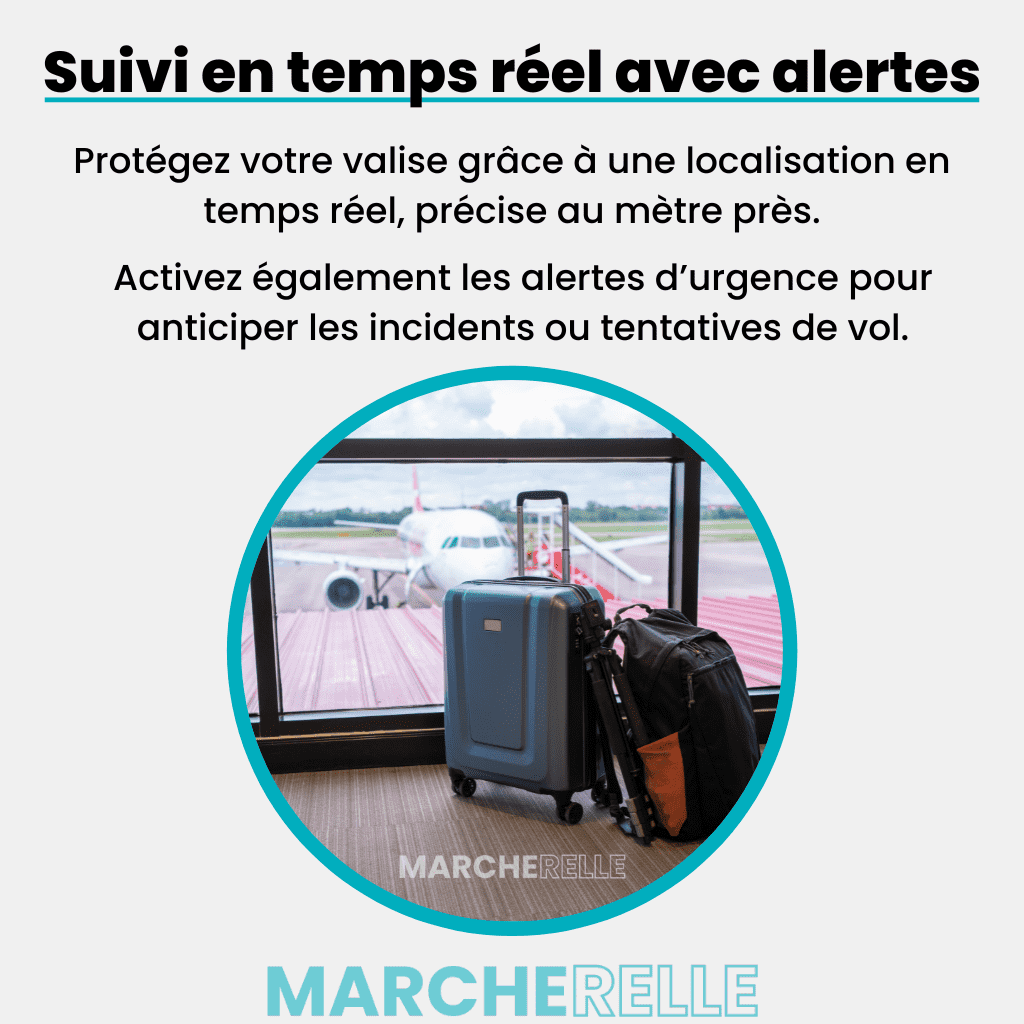 Luggo™ – Traceur GPS Valise Sans Abonnement Suivi Temps Réel Apple iOS