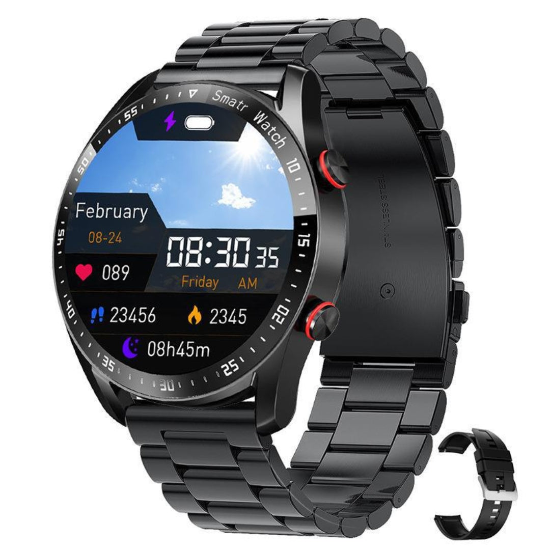 Marcherelle™ – Montre Connectée Homme Suivi Santé & Résistance à l'Eau IP67