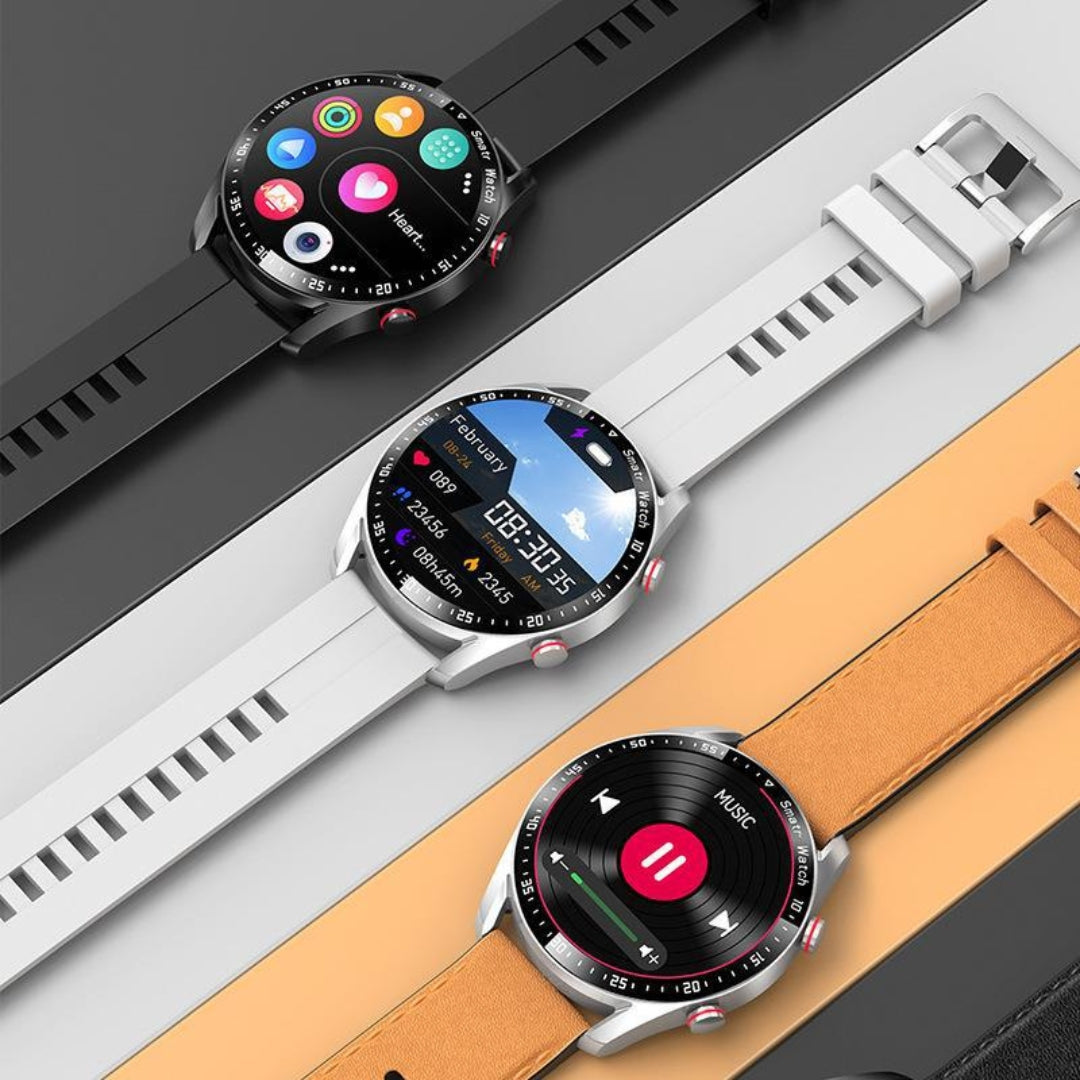 Marcherelle™ – Montre Connectée Homme Suivi Santé & Résistance à l'Eau IP67