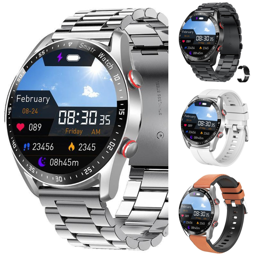 Marcherelle™ – Montre Connectée Homme Suivi Santé & Résistance à l'Eau IP67