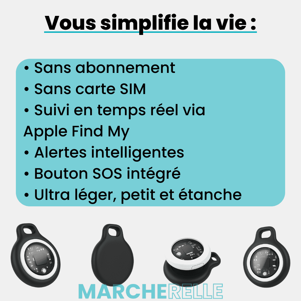 Marcherelle™ – Traceur GPS Vélo Sans Abonnement Localisation Invisible & Fiable