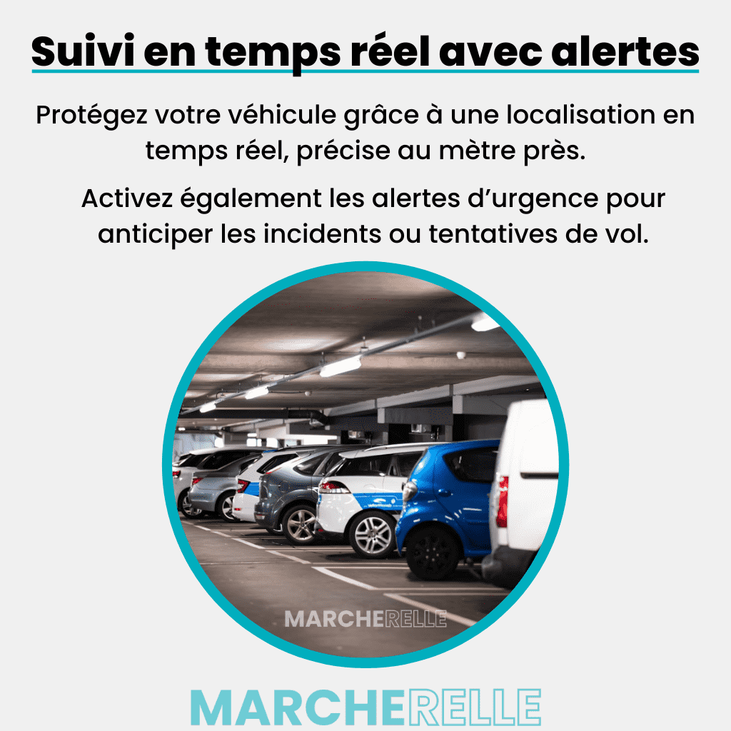 Marcherelle™ – Traceur GPS Voiture Sans Abonnement, Suivi Précis