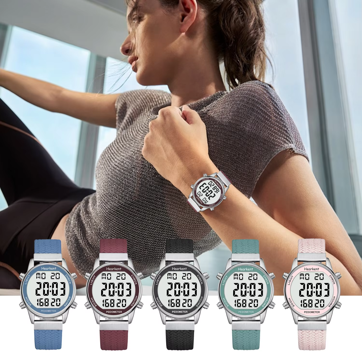 Montre Activité Cardio avec Podomètre