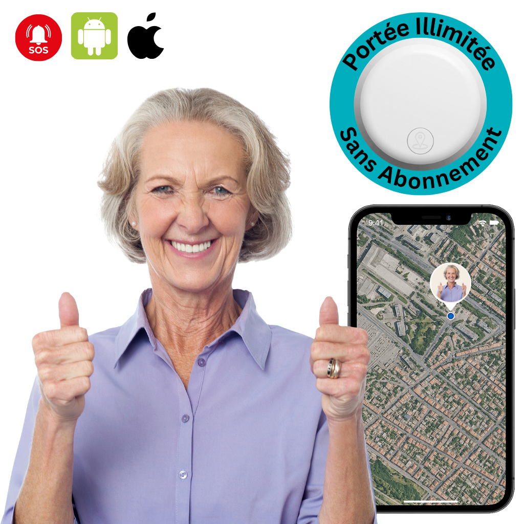 Senio™ – Traceur GPS Senior Sans Abonnement Suivi Instantané et Fiable