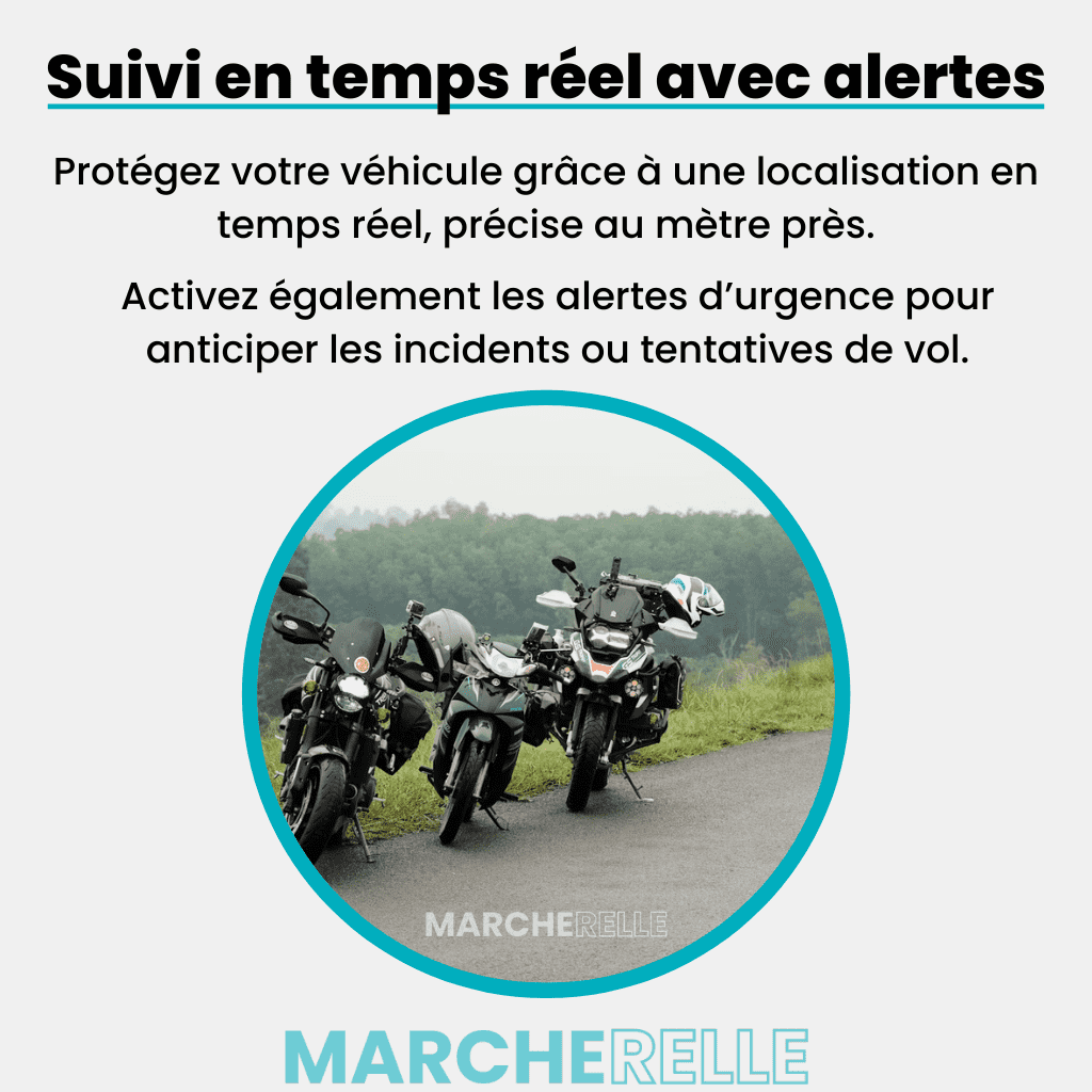 Marcherelle™ – GPS Tracker for Motorcycle Without Subscription, Precise Real-Time Tracking
