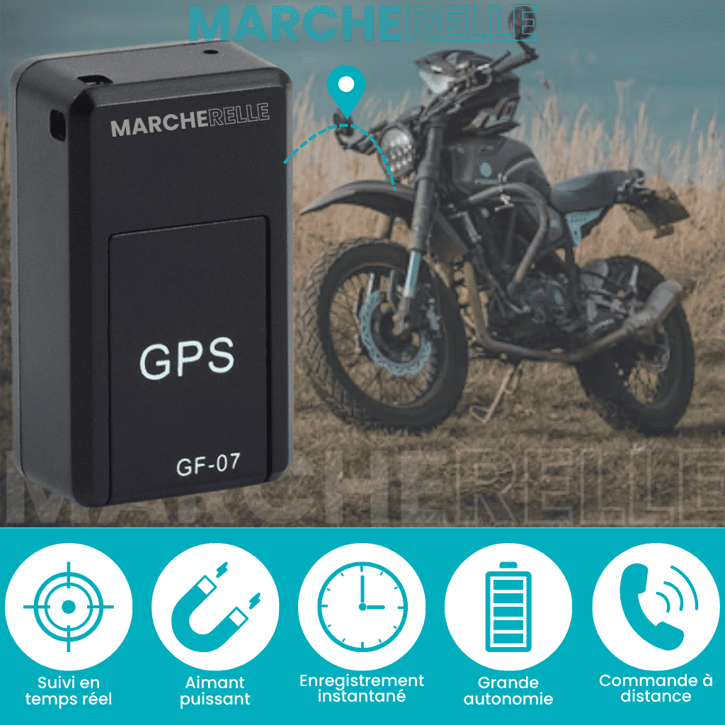 Marcherelle™ – GPS Tracker for Motorcycle Without Subscription, Precise Real-Time Tracking