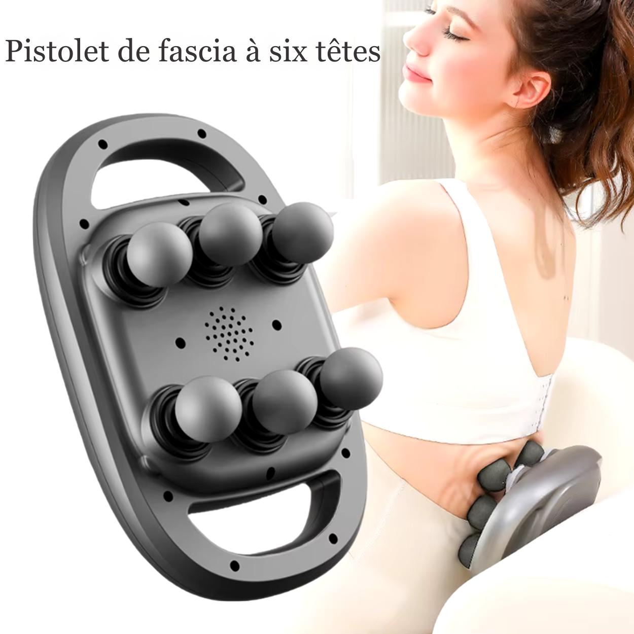 Massueur Électrique 6 Embouts Interchangeables