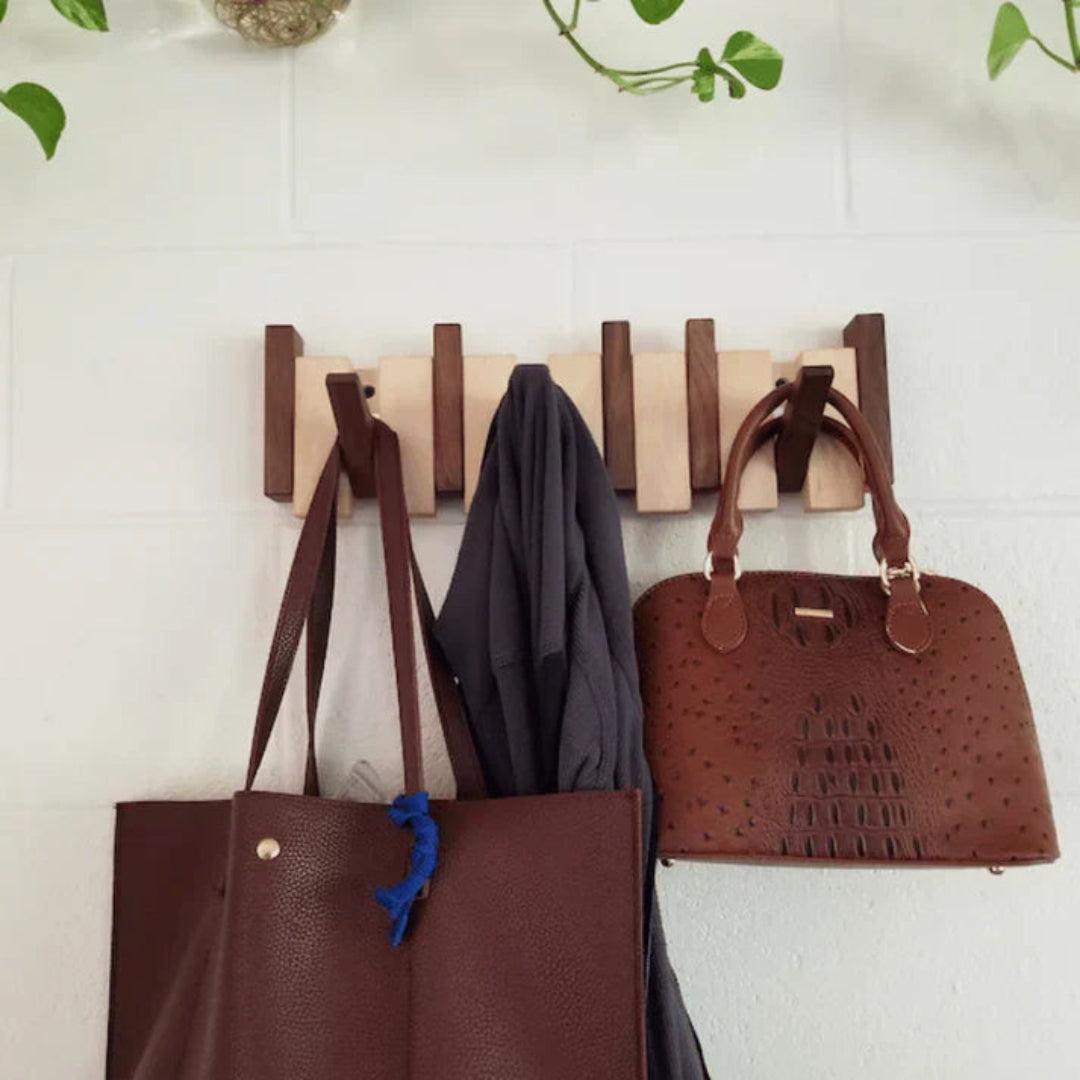 Porte-manteau Bois Accroche Murale Design