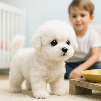 Jouet Chiot Électronique Réaliste en Peluche