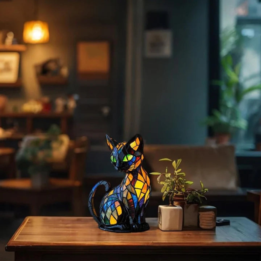 Lampe Chat Amusant et Colorée