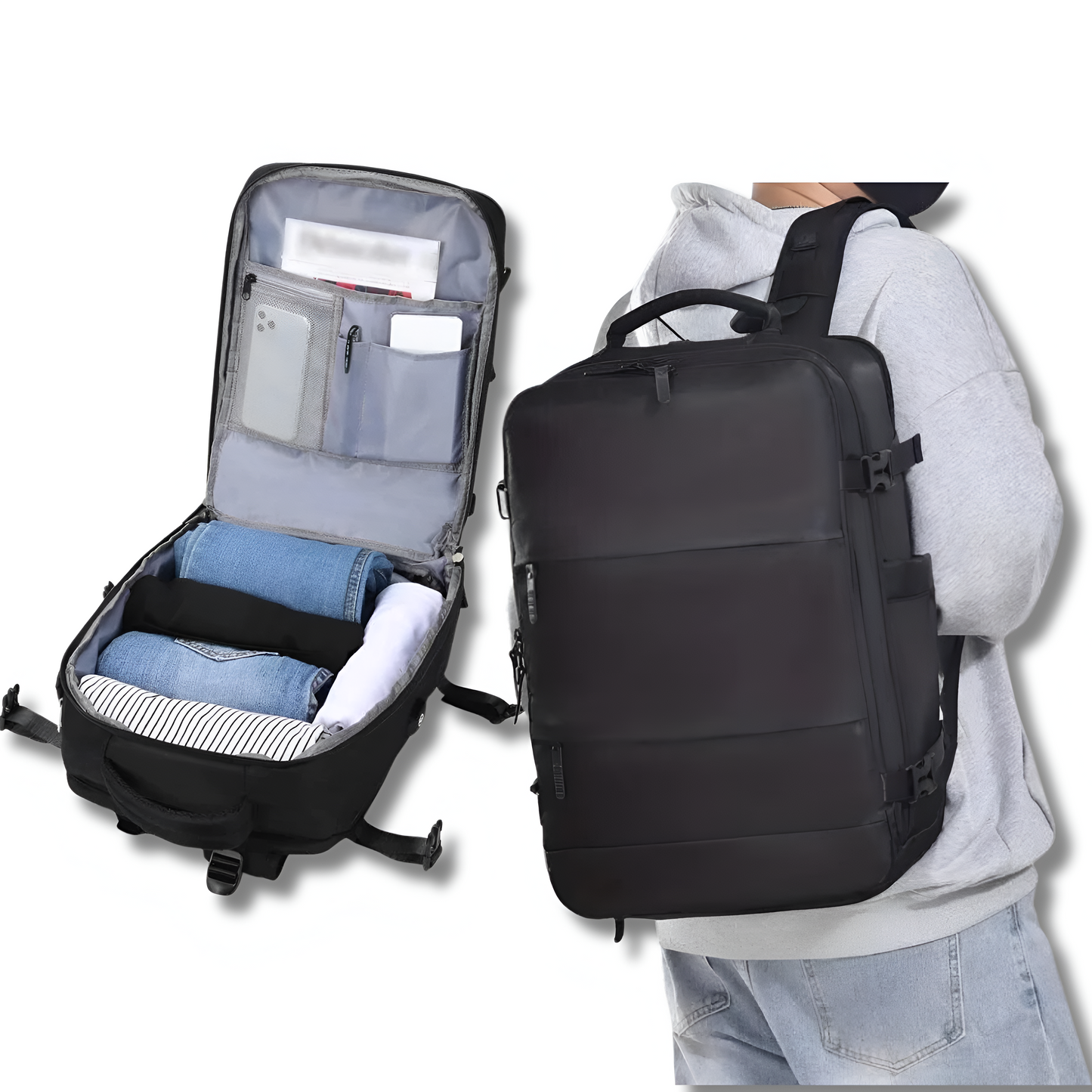 Sac de voyage pratique avec prise USB intégrée