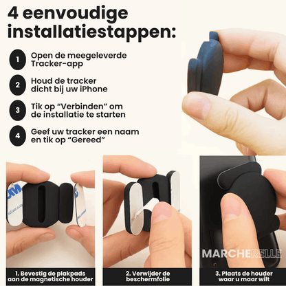 Marcherelle - GPS Tracker Zonder Abonnement | Compatibel met Android & iOS