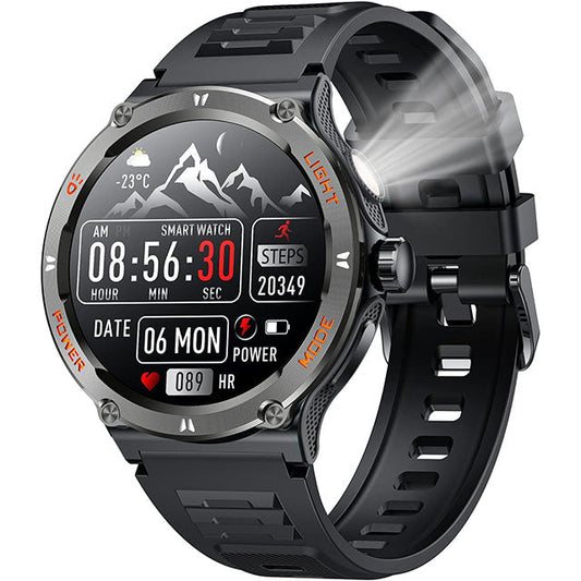 Montre Smartwatch Sportive Homme Écran HD GPS et Torche - Santeova