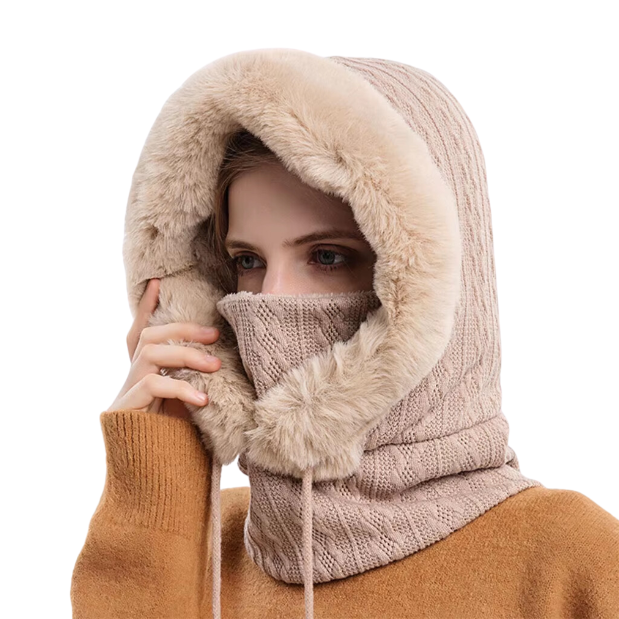 Cagoule Polaire 3 en 1 Écharpe et Bonnet