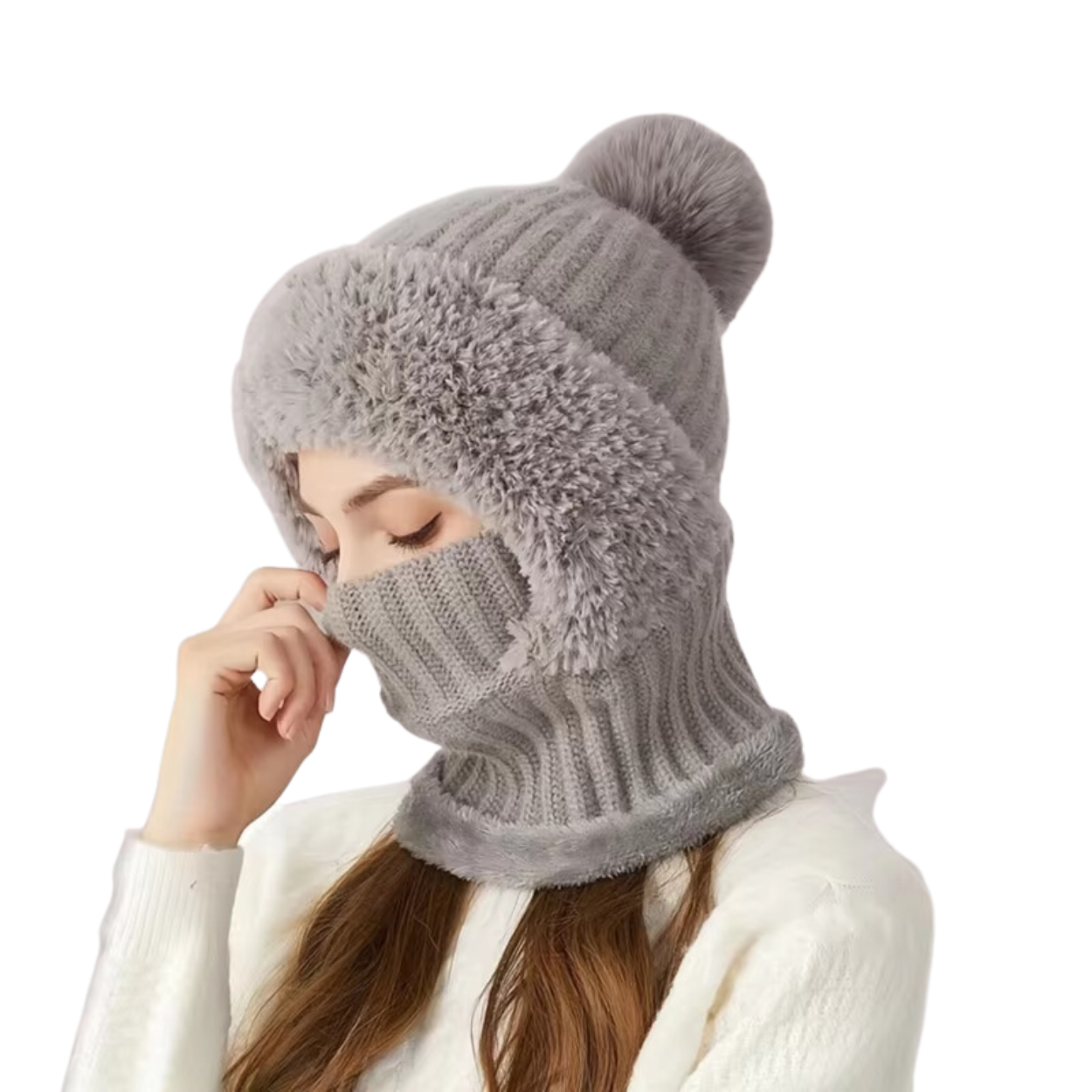 Bonnet Femme en Velours Doux et Chaud