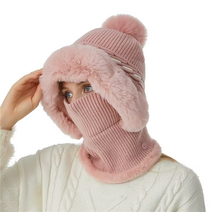 Bonnet Écharpe Polaire 2 en 1 Doux et Chaud