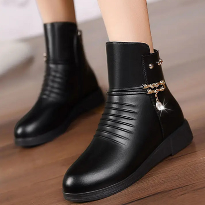 Bottines Hiver Chaudes et Confortables en Daim Élégant