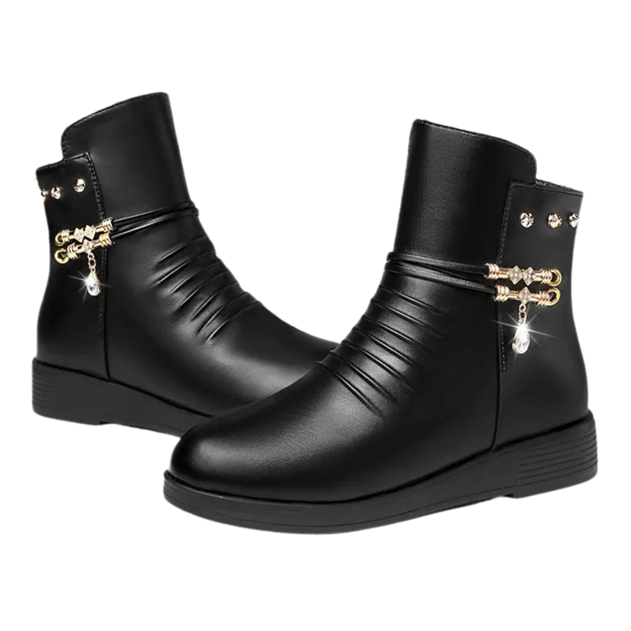 Bottines Hiver Chaudes et Confortables en Daim Élégant