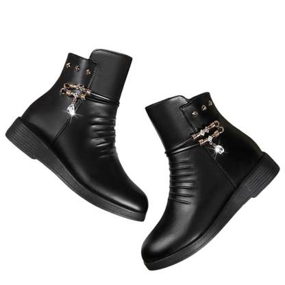 Bottines Hiver Chaudes et Confortables en Daim Élégant