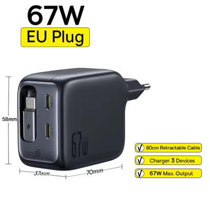 Chargeur USB-C 67W Rapide et Intelligent