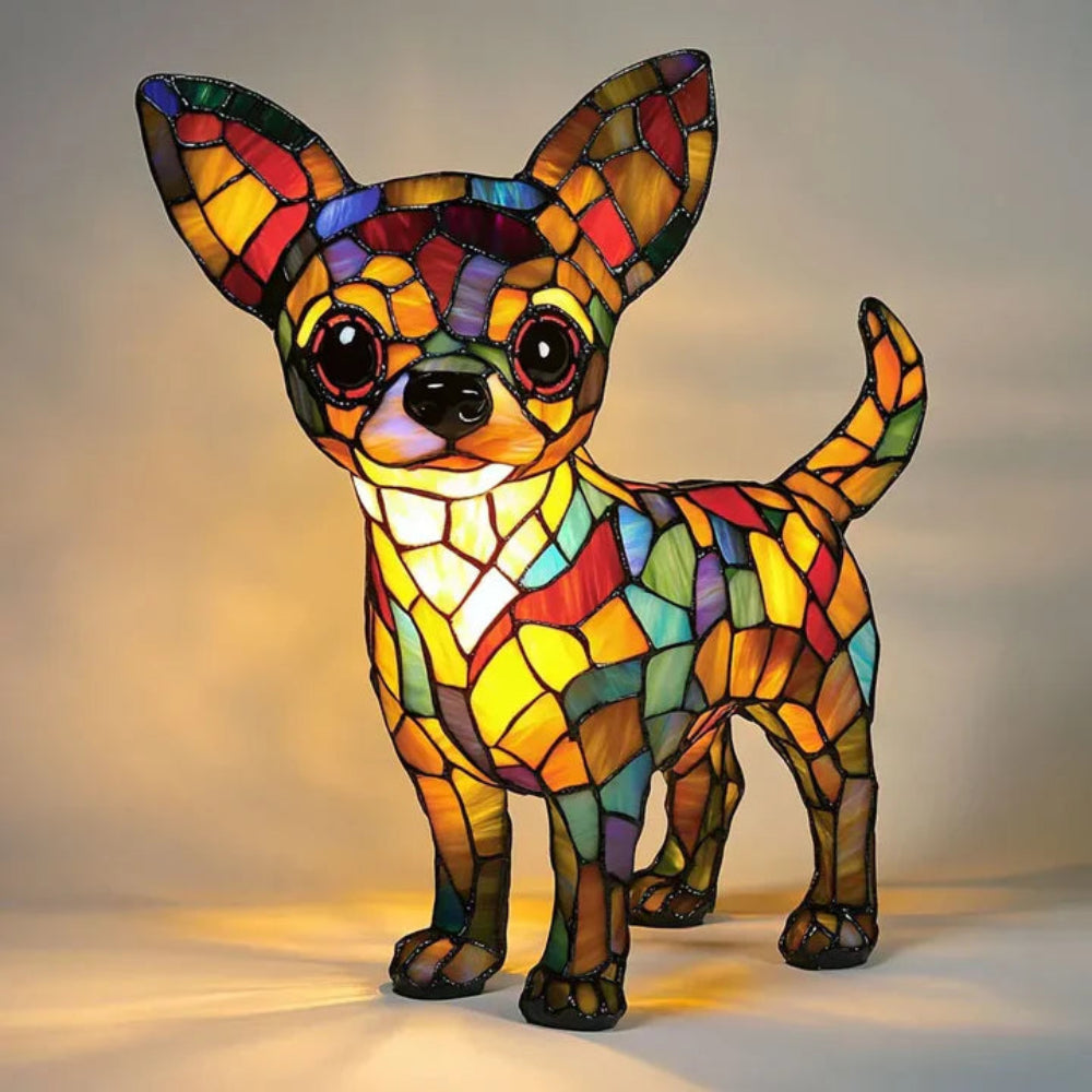 Lampe Chien Colorée Style Rétro pour Amateurs de Chiens