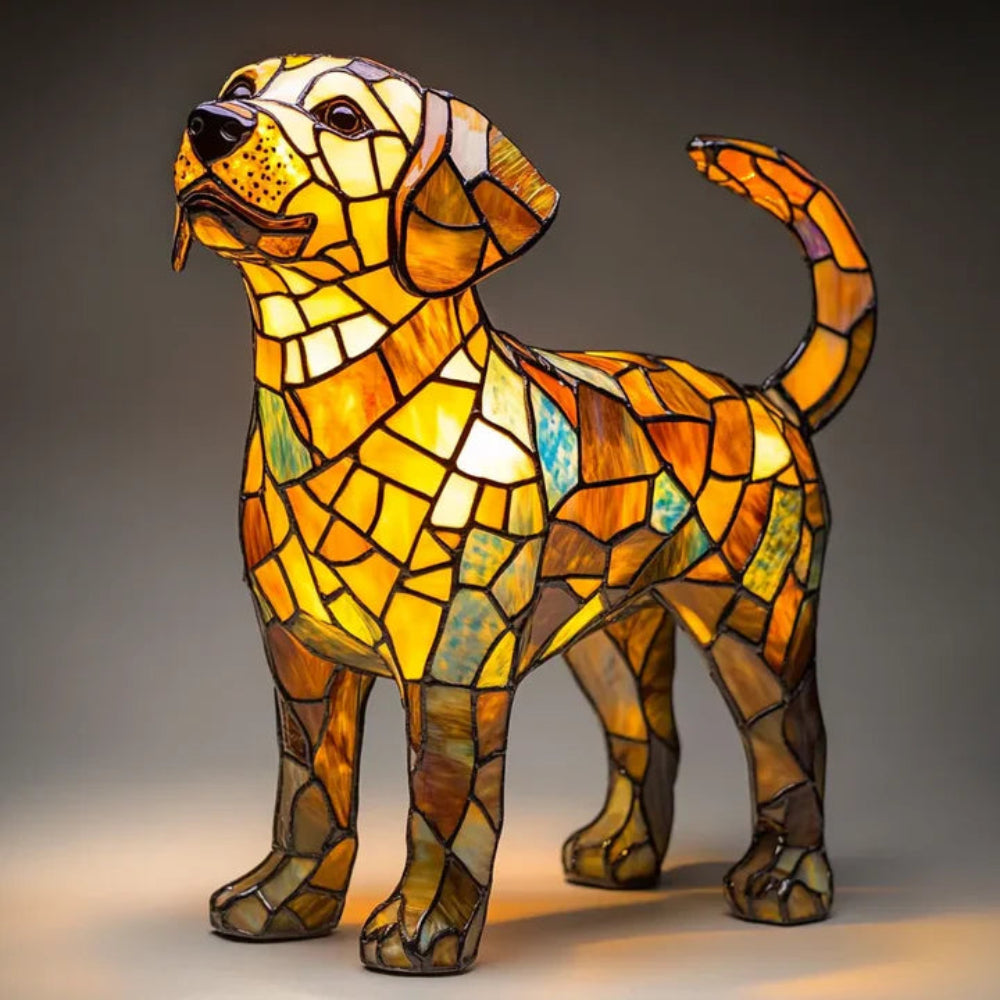 Lampe Chien Colorée Style Rétro pour Amateurs de Chiens