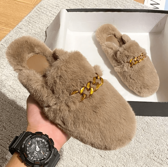 Pantoufles en Peluche Douilletes pour Dames