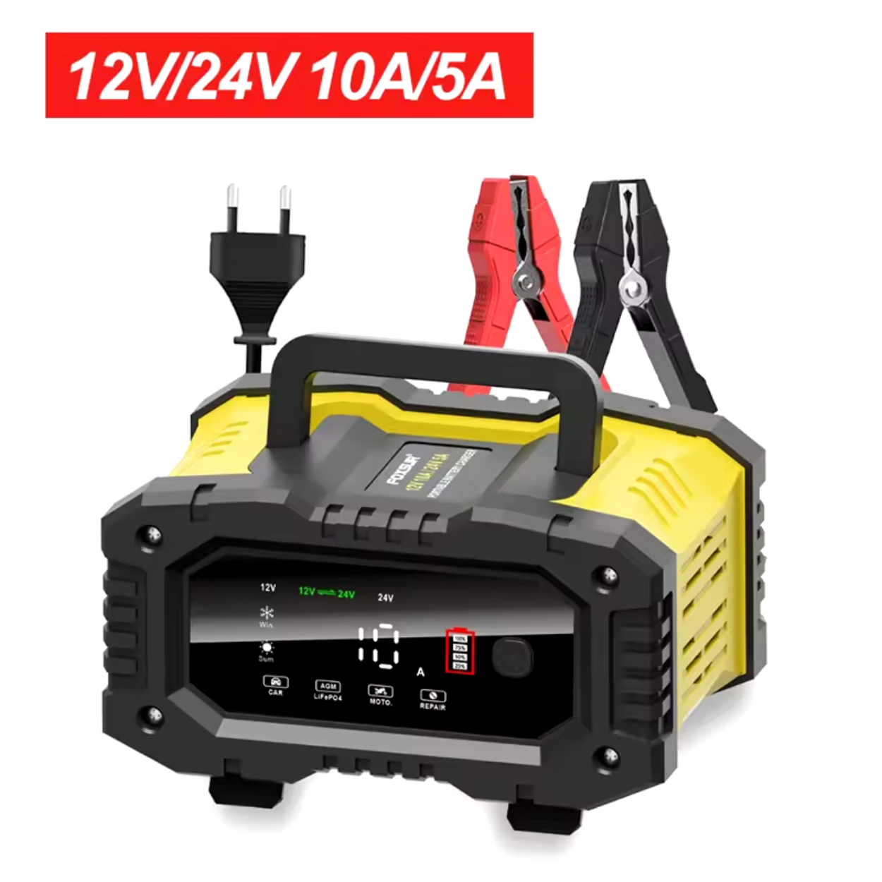 Chargeur Batterie Auto 12V et 24V Rapide