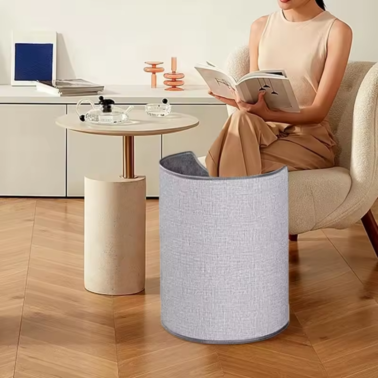 Chauffe-Jambes Électrique Réglable avec Fonction Masseur