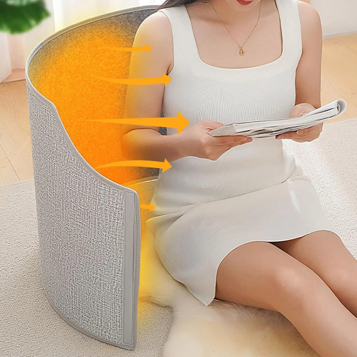 Chauffe-Jambes Électrique Réglable avec Fonction Masseur