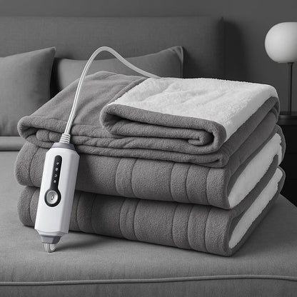 Marcherelle™ – Couverture Électrique en Polaire Chauffante et Matelassée