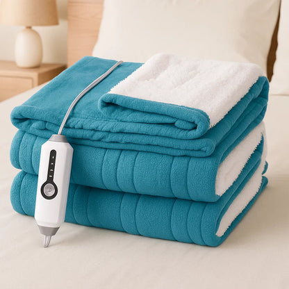 Marcherelle™ – Couverture Électrique en Polaire Chauffante et Matelassée