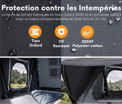 Tente de Toit 4 Personnes pour Camping Auto