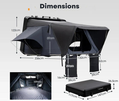 Tente de Toit 4 Personnes pour Camping Auto