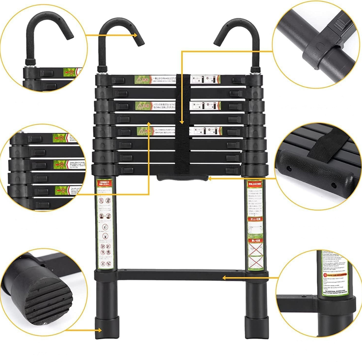 Échelle Télescopique Aluminium 6m2 Haute Sécurité