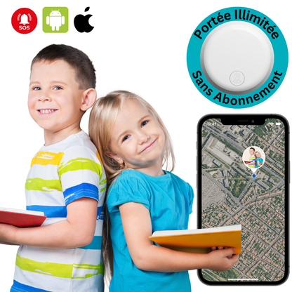Geokid™ – Traceur GPS Enfant Sans Abonnement, Suivi Précis En Temps Réel