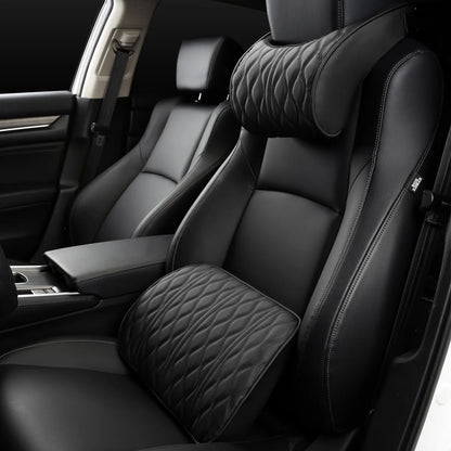 Oreiller de cou de voiture en simili cuir confortable