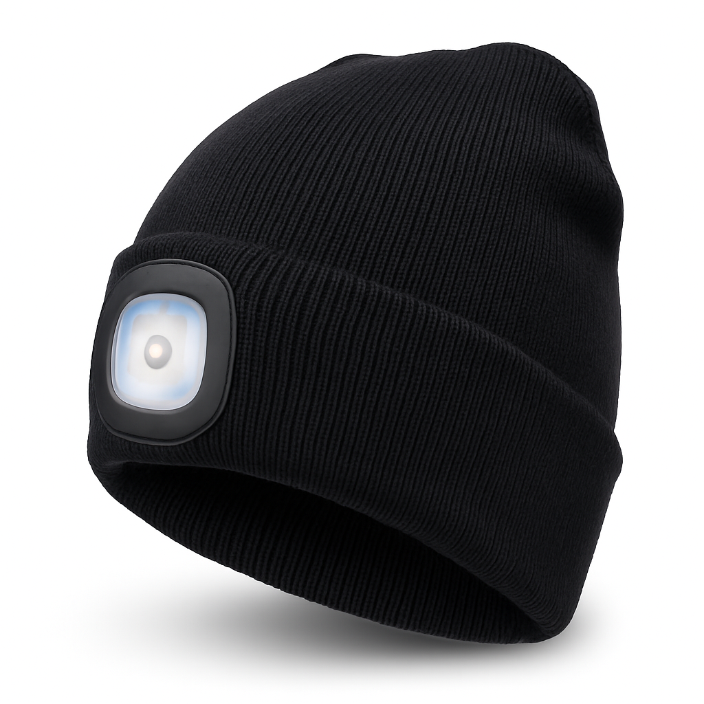 Bonnet Lumineux Réchauffant avec LED Réchargeable