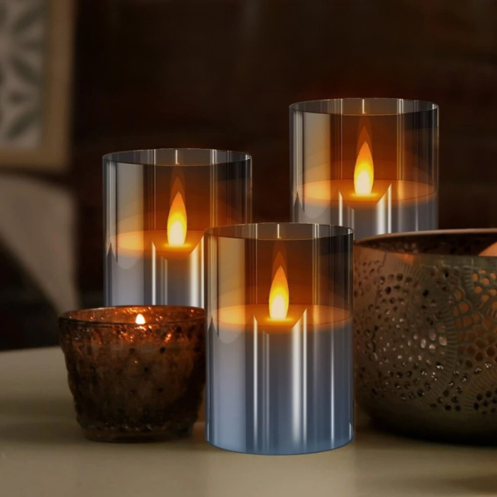 Bougies LED Réglables avec Télécommande pour Atmosphère Chaleureuse - Foivo