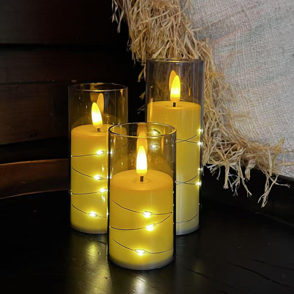 Bougies LED Réglables avec Télécommande pour Atmosphère Chaleureuse