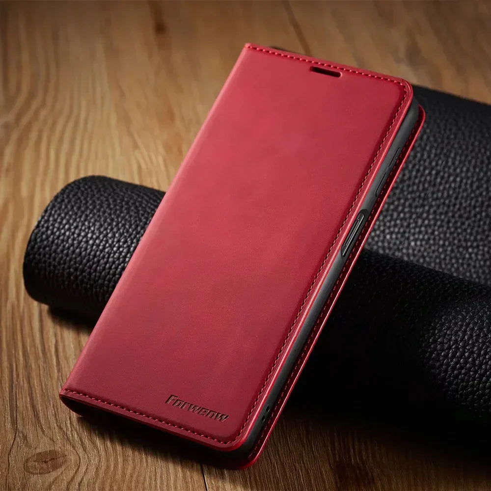 Étui Cuir Magnétique Téléphone avec Porte-Carte