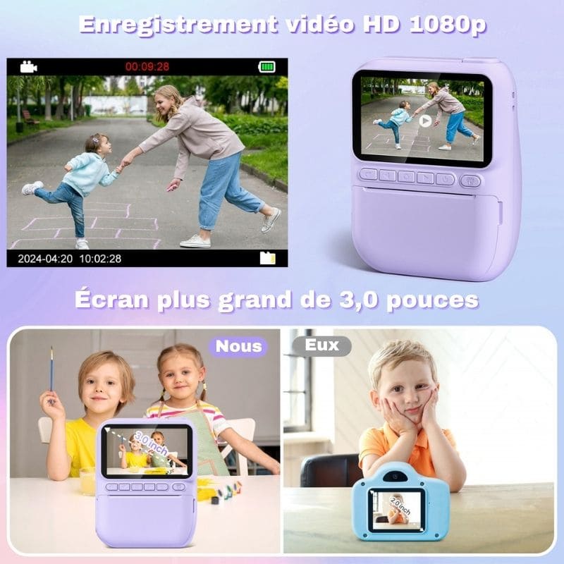 Marcherelle™ – Appareil Photo Enfant Impression Instantanée