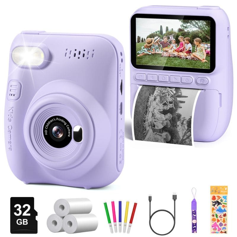 Marcherelle™ – Appareil Photo Enfant Impression Instantanée