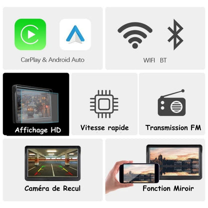 Marcherelle™ – Écran CarPlay Sans Fil 7” avec Caméra de Recul