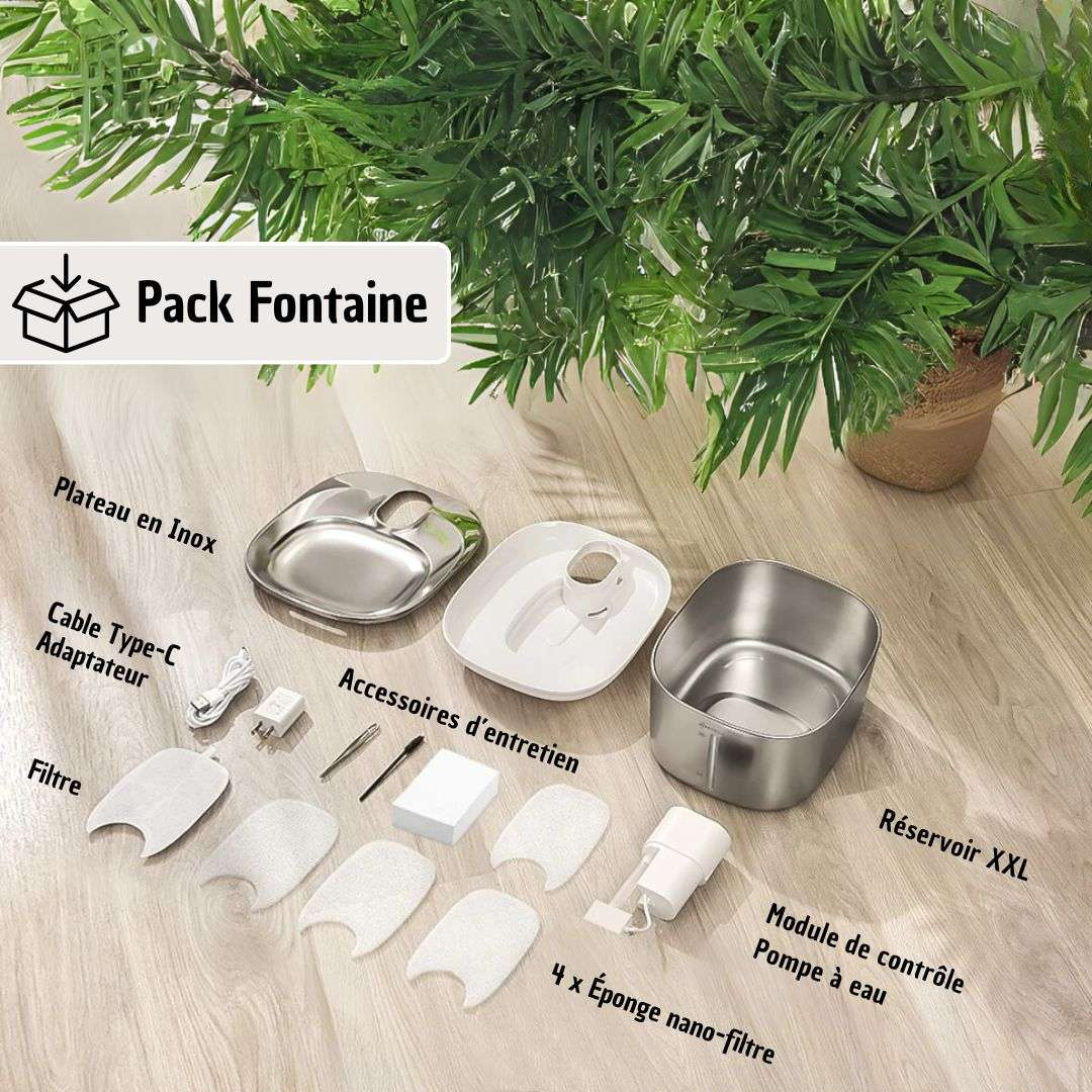 Marcherelle™ – Fontaine à Eau pour Chat sans Fil 4 L, Batterie Longue Durée